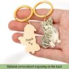 Corgi shaped personalized engraved pet tags with back name customization