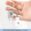 Personalized silver dog ID tag showing optional custom engraving on the back