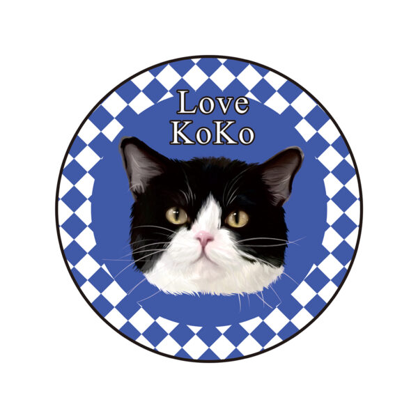 Personalized Pet Portrait Round Accent Rug
