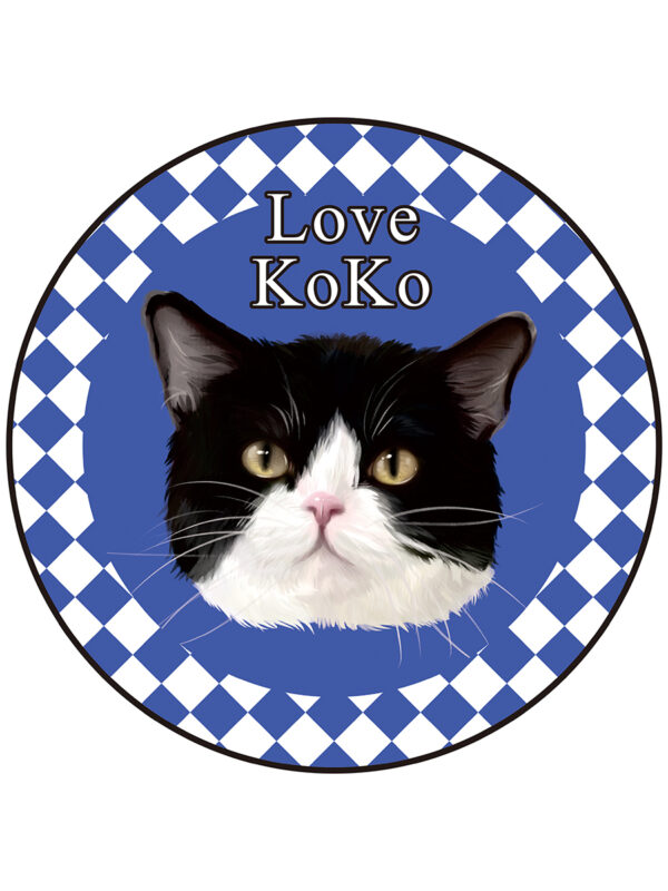 Personalized Pet Portrait Round Accent Rug