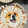 Personalized Pet Portrait Round Accent Rug