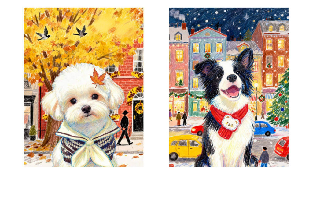 Various art theme options available for personalized pet photo puzzle wall art