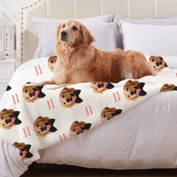 Personalized Pet Photo Soft Flannel Blanket