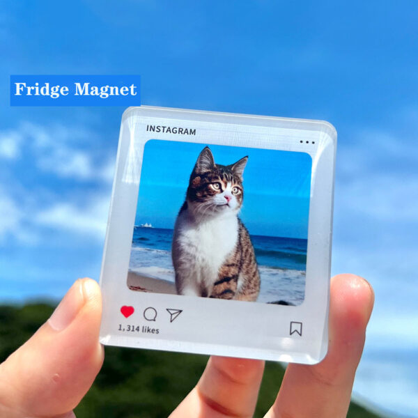 Personalized Pet Portrait Acrylic Fridge Magnet