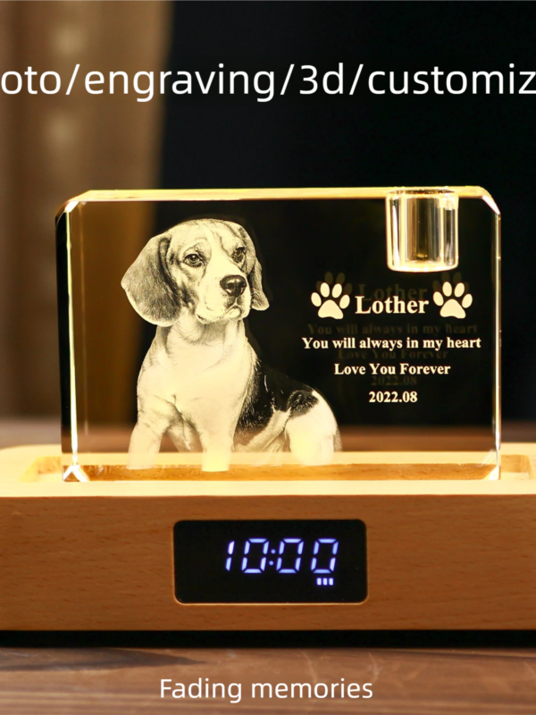 Personalized Pet Photo 3D Laser Engraved Crystal