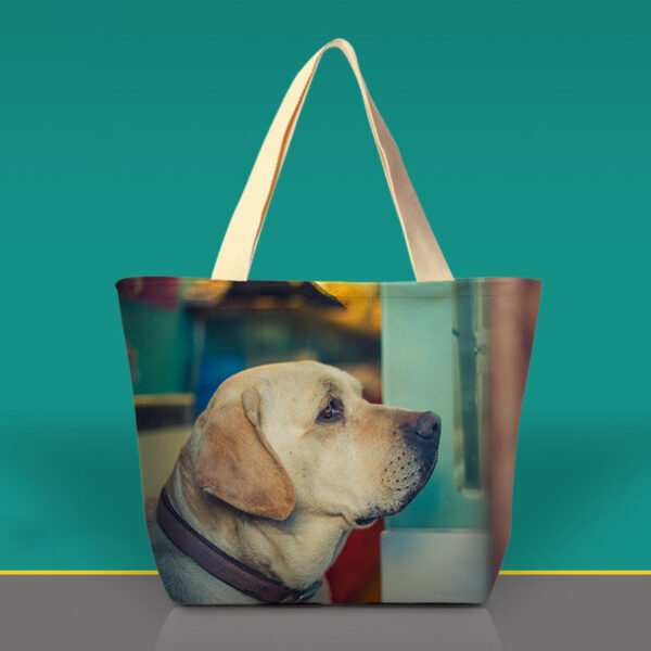 Personalized Pet Photo Canvas Tote Bag