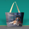 Personalized Pet Photo Canvas Tote Bag