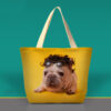 Personalized Pet Photo Canvas Tote Bag