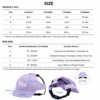 Dog baseball cap size chart with adjustable fit measurements