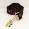 Halloween colorful pumpkin pet leash with sturdy gold swivel snap hook