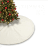 Plain white blank Christmas tree skirt for holiday home decor and DIY crafting