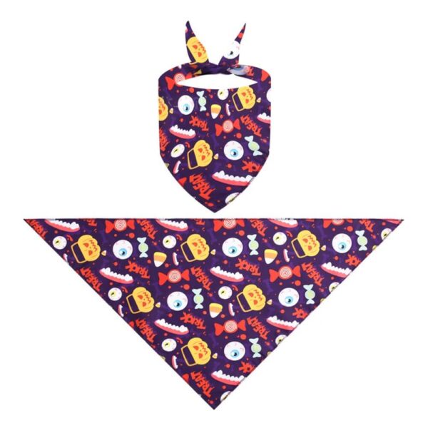 Halloween Personalized Pet Name Embroidered Triangle Scarf