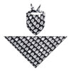 Black and white Halloween little ghost pattern embroidered dog triangle scarf for medium and large dogs
