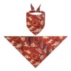 Halloween personalized dog bandana featuring a festive orange pumpkin and ghost pattern for medium to large dogs