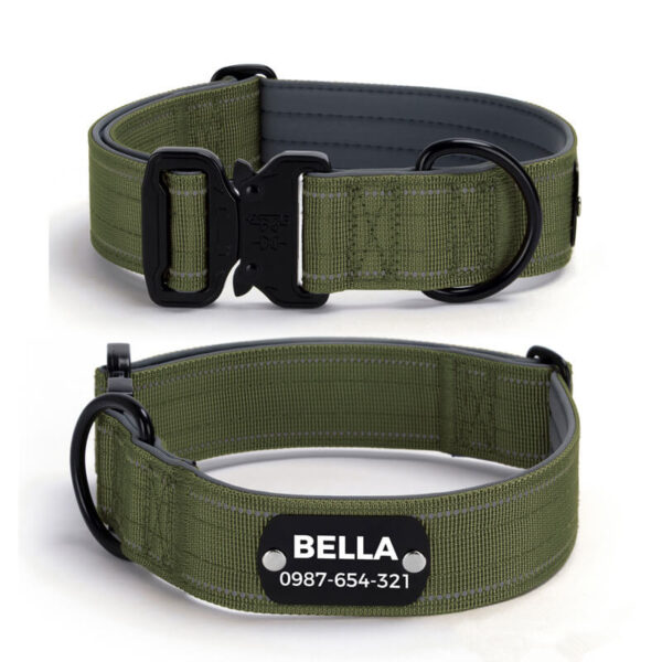 army-green-tactical-dog-collar