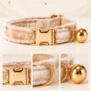 Personalized Velvet Star Cat Collar with Gold Foil Stars